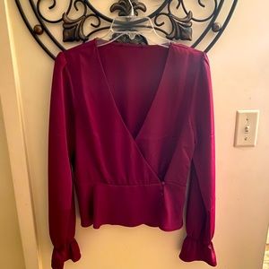 Wine color crop top